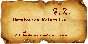 Herskovics Krisztina névjegykártya